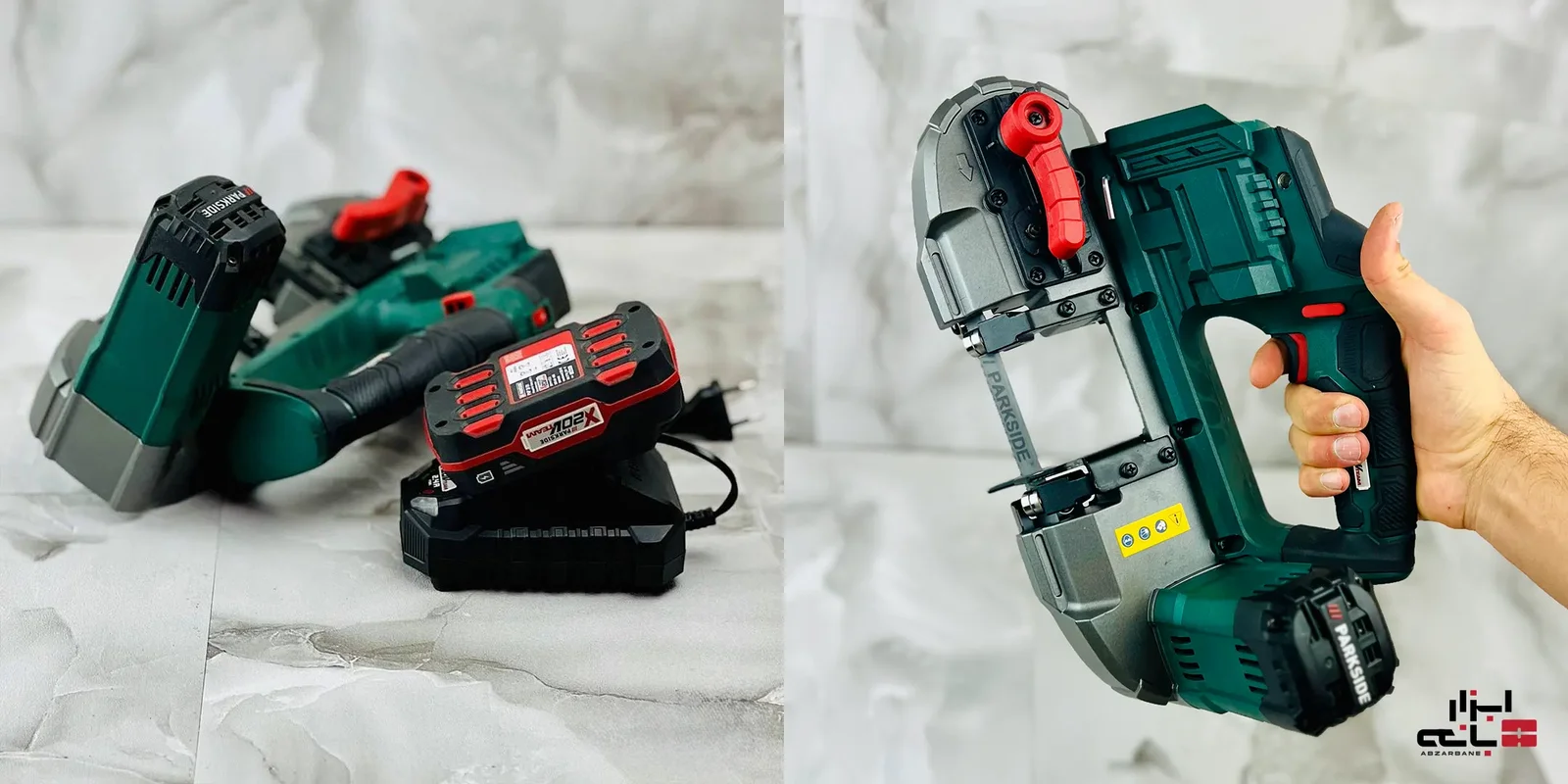 پروفیل بر و اره نواری شارژی پارکساید مدل parkside PMBA 20li B2