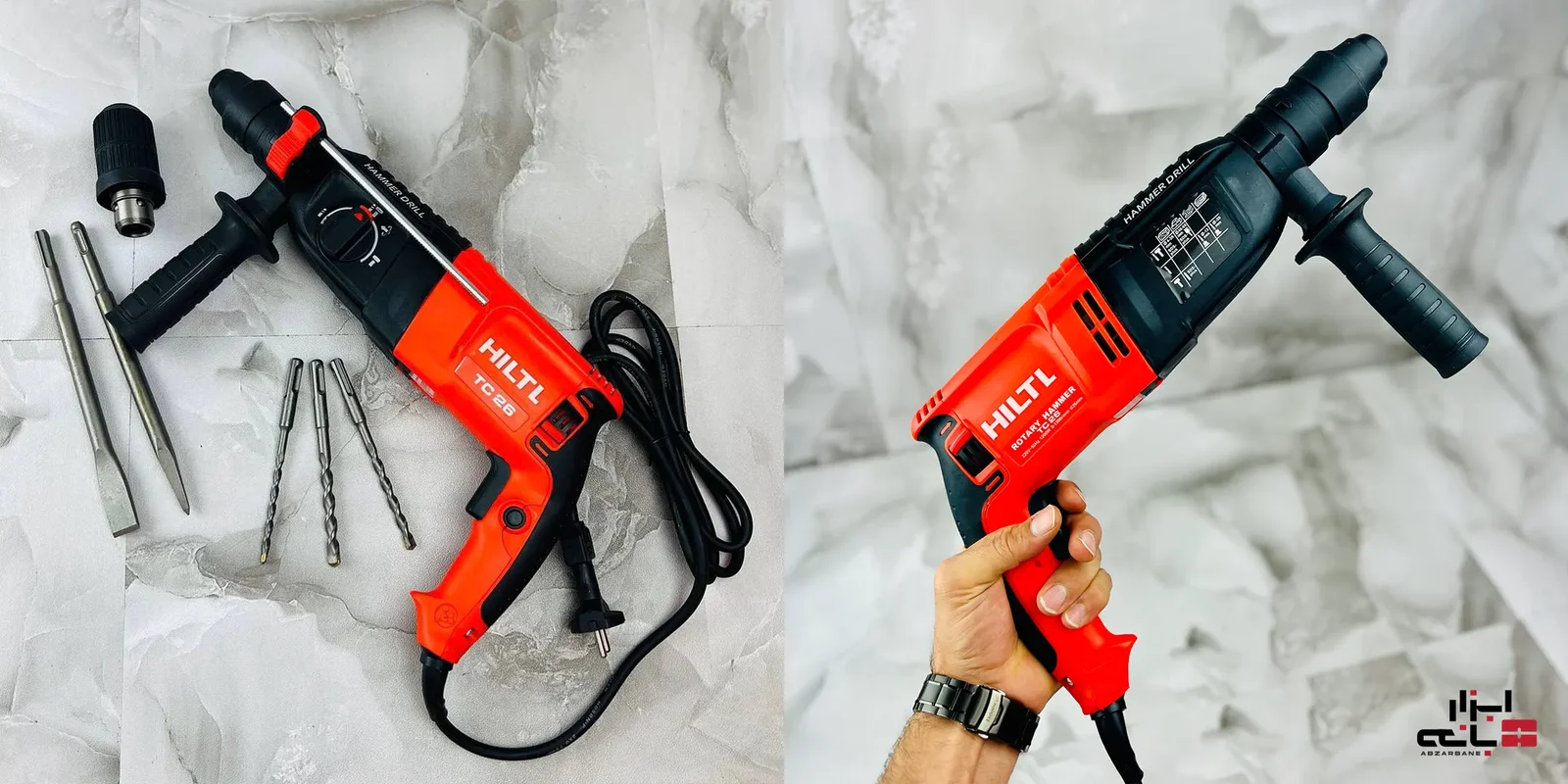 دریل بتن‌ کن چکشی روتاری برقی هلتی 1200 وات TC26