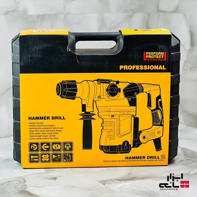 دریل بتن کن 7 کیلو دیوالت 1900 وات چهار شیار مدل DW3017