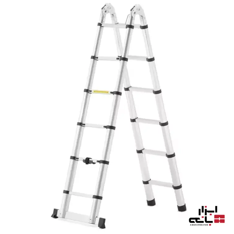 نردبان دو طرفه تلسکوپی با ارتفاع 1.9 متر (3.8 متر در حالت یک طرفه)