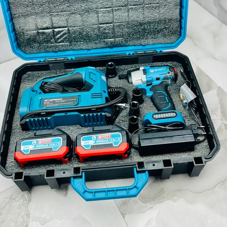 پمپ باد و بکس شارژی برند بیوتی 20 ولت