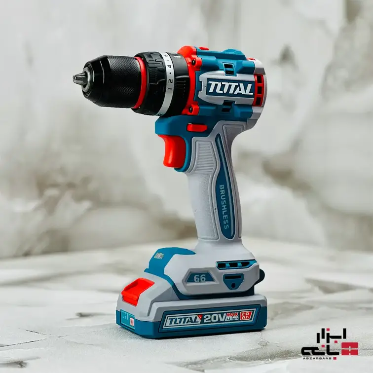 دریل شارژی چکشی 20 ولت توتال P20S مدل TIDLI20668