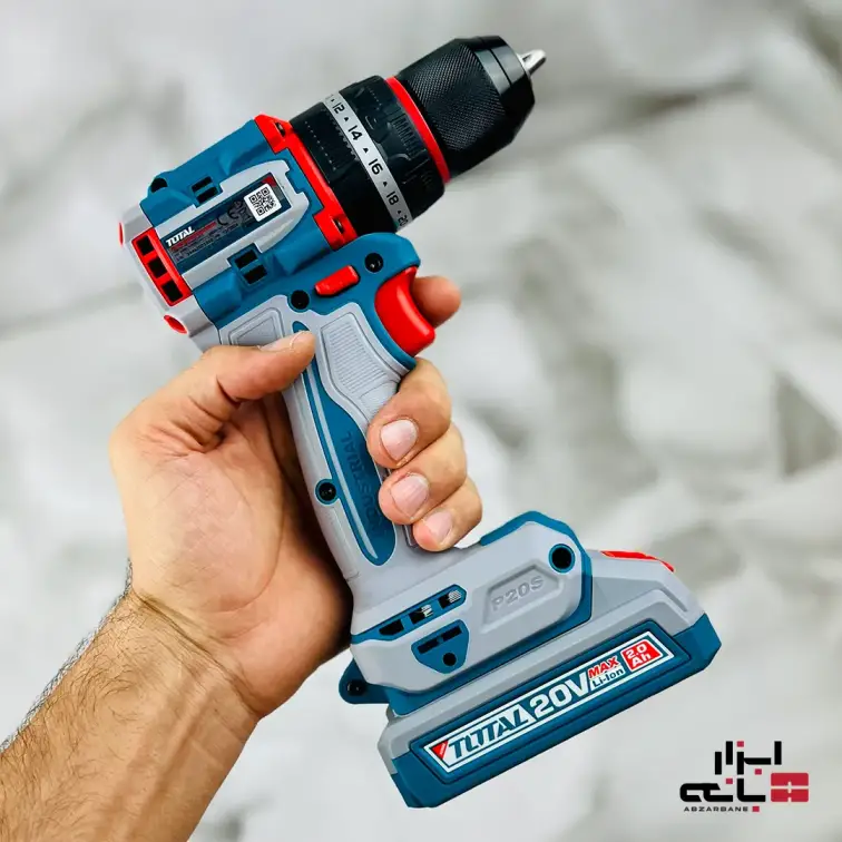 دریل شارژی چکشی 20 ولت توتال P20S مدل TIDLI20668
